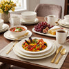 Circa 32-Piece Embossed Dinnerware Set | Service de Vaisselle Circa 32 Morceaux