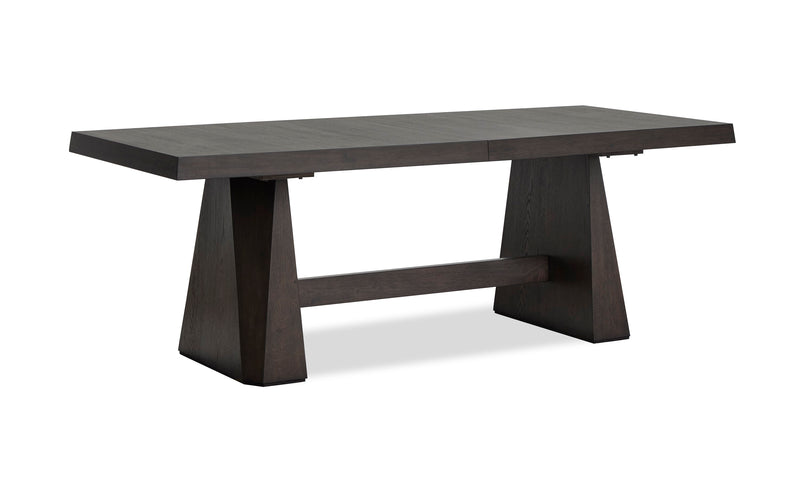 Ensemble de salle à manger Arden 7 pièces avec table, rallonge de 84 po à 108 po (L), base à tréteaux et 6 chaises - brun espresso