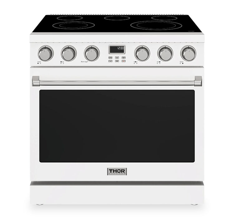 Cuisinière électrique Thor Kitchen de 6,0 pi³ et de 36 po - blanche - ARE36W