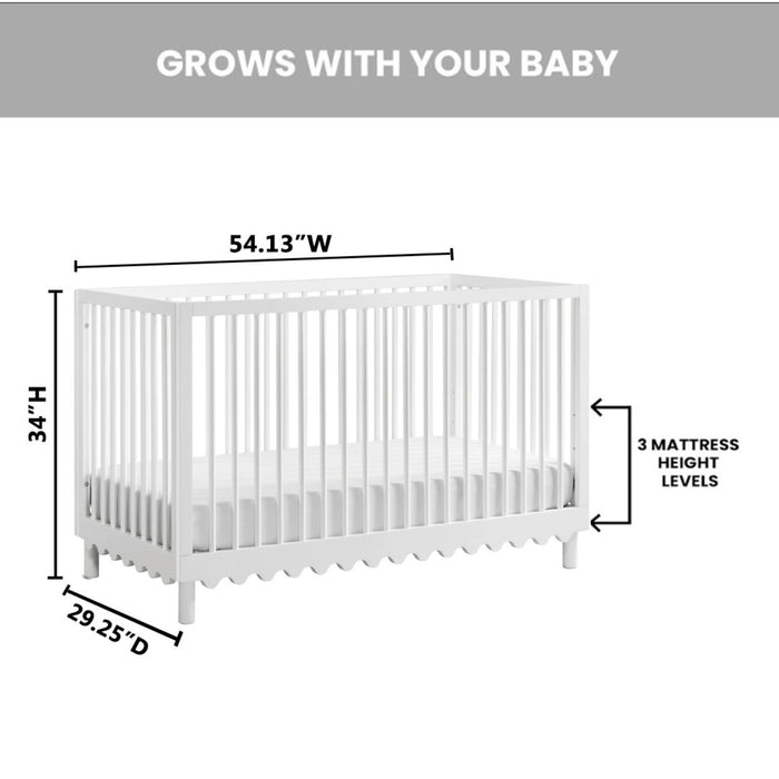 Lit de bébé convertible Aubrey - blanc