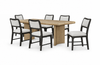 Austin 7pc Dining Set with Table & 6 Chairs, 84"W - Taupe/Brown & Natural Oak Brown | Ensemble de salle à manger Austin 7 pièces avec table de 84 po (L) et 6 chaises - taupe, brun et brun chêne naturel