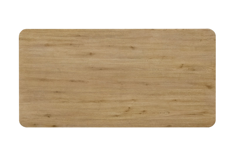 Table de salle à manger Austin de 84 po (L) avec base piédestal - brun chêne naturel