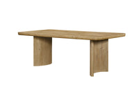  Table de salle à manger Austin de 84 po (L) avec base piédestal - brun chêne naturel