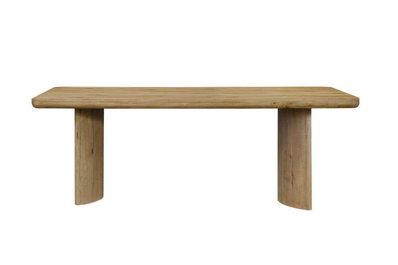 Table de salle à manger Austin de 84 po (L) avec base piédestal - brun chêne naturel