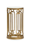 Table d’appoint Avondale de 14,5 po avec dessus en verre - laiton poli