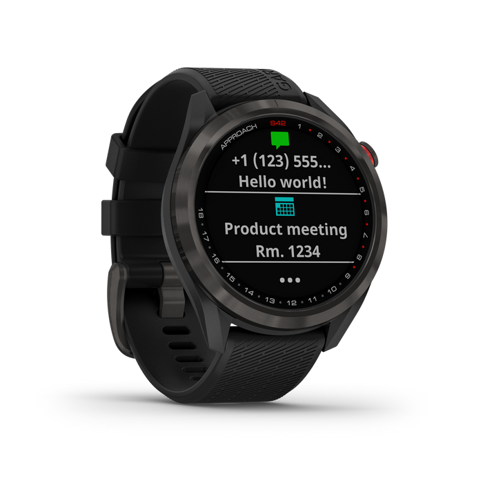 Garmin Approach® S42 Montre De Golf Gps Intelligente - Suivi De Fitness Avec Support Multi-gnss - Gunmetal