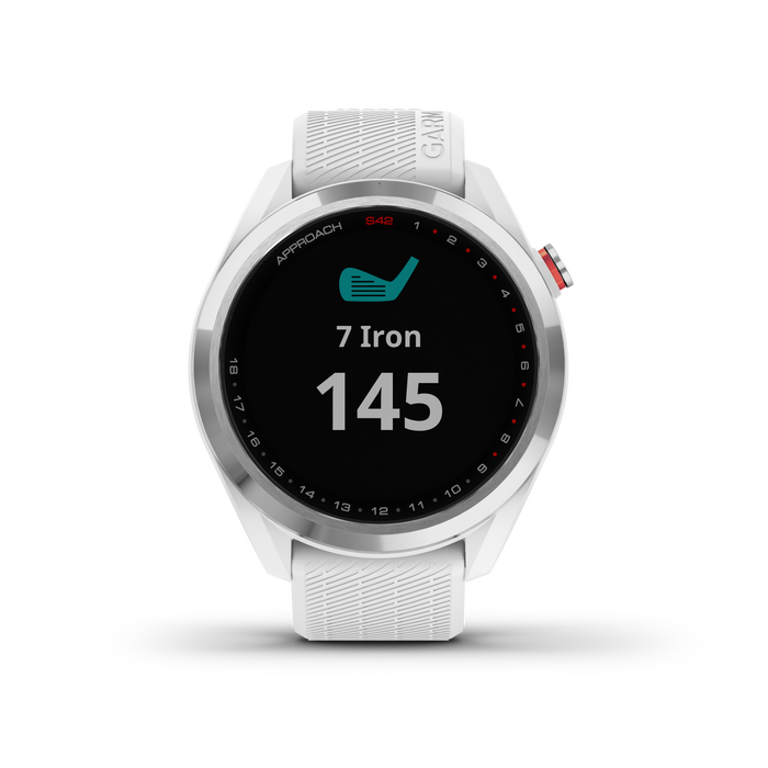 Garmin Approach® S42 Montre De Golf Gps Intelligente - Suivi De Fitness Avec Support Multi-gnss - Argent Poli
