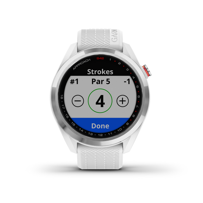 Garmin Approach® S42 Montre De Golf Gps Intelligente - Suivi De Fitness Avec Support Multi-gnss - Argent Poli