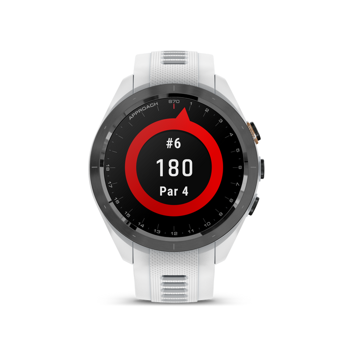Garmin Approach® S70 Montre Gps De Golf - Suivi Sportif Et De Sante Avec Bracelet En Silicone Blanc