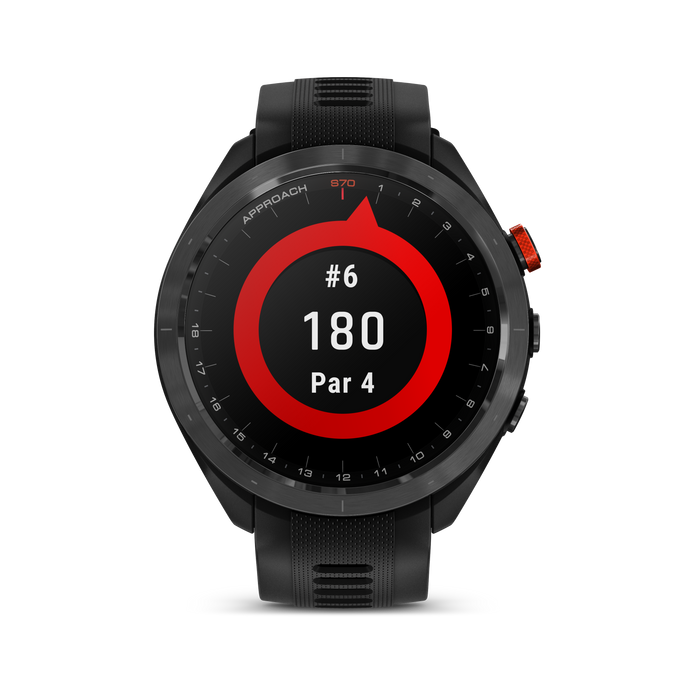 Garmin Approach® S70 Montre Gps De Golf - Suivi Sportif Et De Sante Avec Bracelet En Silicone Noir