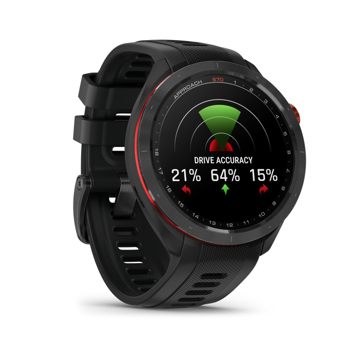 Garmin Approach® S70 Montre Gps De Golf - Suivi Sportif Et De Sante Avec Bracelet En Silicone Noir