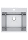 Évier de buanderie simple encastré Bristol Sinks en acier inoxydable - B1205