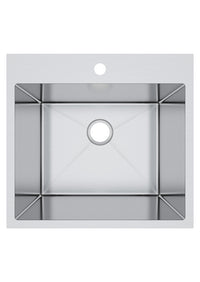 Évier de buanderie simple encastré Bristol Sinks en acier inoxydable - B1205