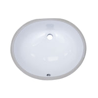 Lavabo de salle de bain ovale sous plan Bristol Sinks en porcelaine vitrifiée - B601