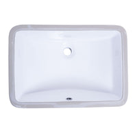Lavabo de salle de bain rectangulaire sous plan Bristol Sinks en porcelaine vitrifiée - B606