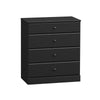 Commode Astrid à 4 tiroirs - noire