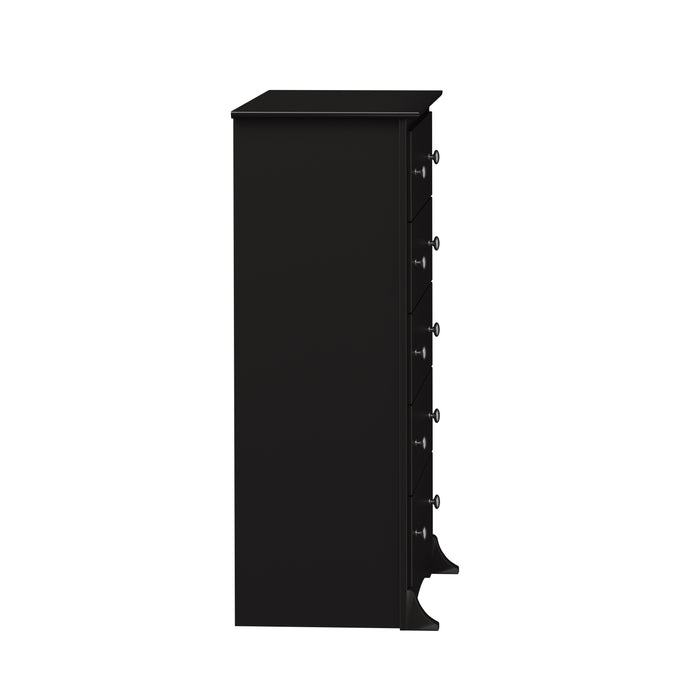 Commode verticale Jade à 5 tiroirs - noire