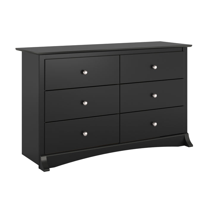 Commode Jade à 6 tiroirs pour enfants - noire