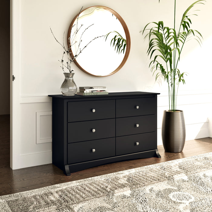 Commode Jade à 6 tiroirs pour enfants - noire