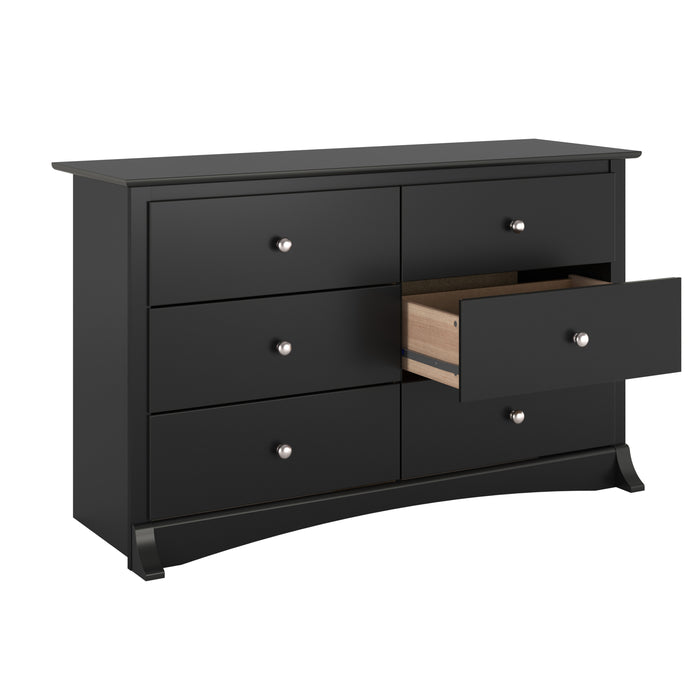 Commode Jade à 6 tiroirs pour enfants - noire