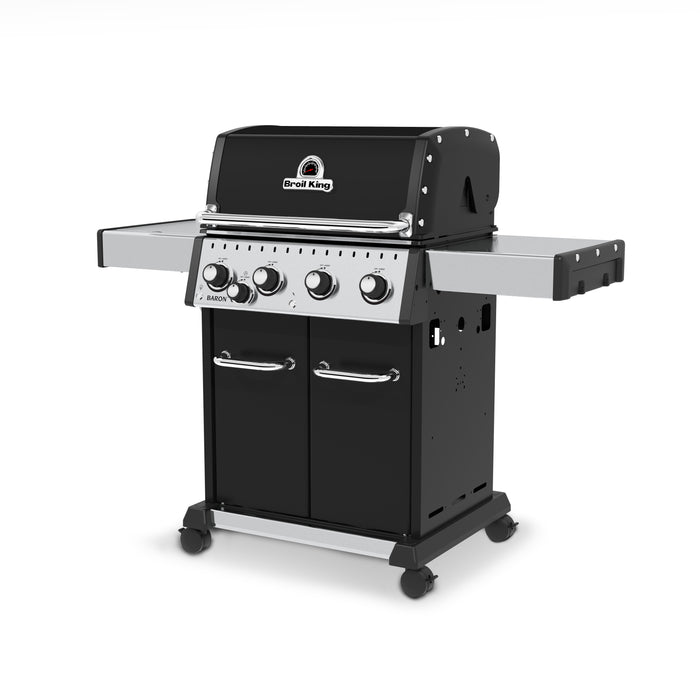 Gril à gaz naturel BaronMC 440 PRO noir de Broil King avec brûleur latéral - 875227