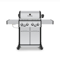 Gril à gaz naturel BaronMC S 490 PRO IR de Broil King avec brûleur latéral à infrarouge et brûleur arrière de rôtisserie - 875947