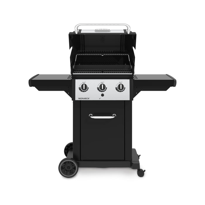 Gril à gaz naturel MonarchMC 320 en acier inoxydable et noir de Broil King - 834257
