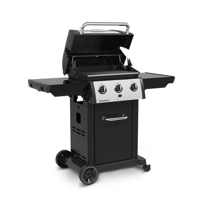 Gril à gaz naturel MonarchMC 320 en acier inoxydable et noir de Broil King - 834257