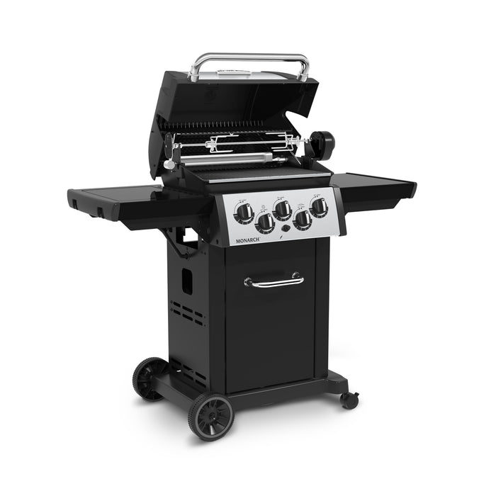 Gril à gaz propane MonarchMC 390 de Broil King avec brûleur latéral et brûleur arrière de rôtisserie - 834284
