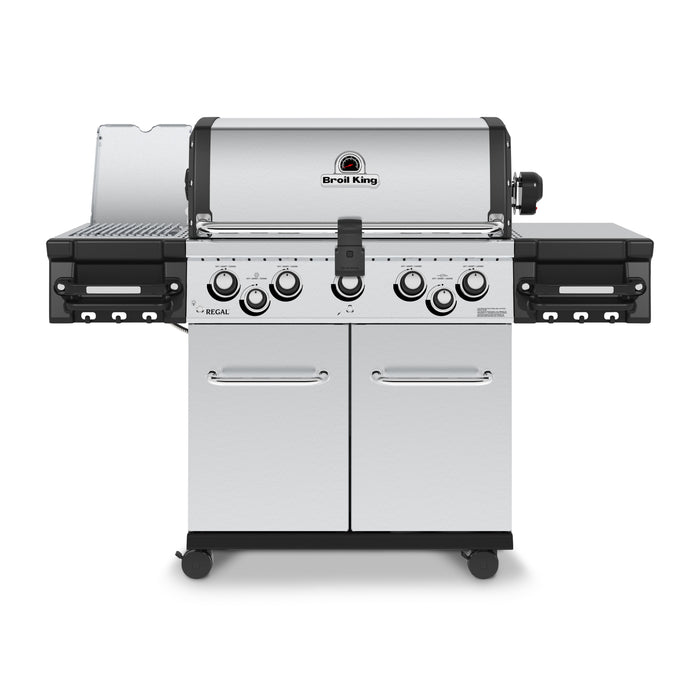 Gril à gaz propane RegalMC S 590 PRO IR de Broil King avec brûleur latéral à infrarouge et brûleur arrière de rôtisserie - 958944