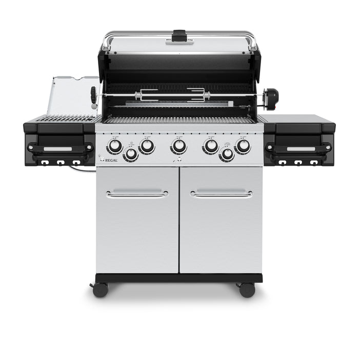 Gril à gaz naturel RegalMC S 590 PRO IR de Broil King avec brûleur latéral à infrarouge et brûleur arrière de rôtisserie - 958944