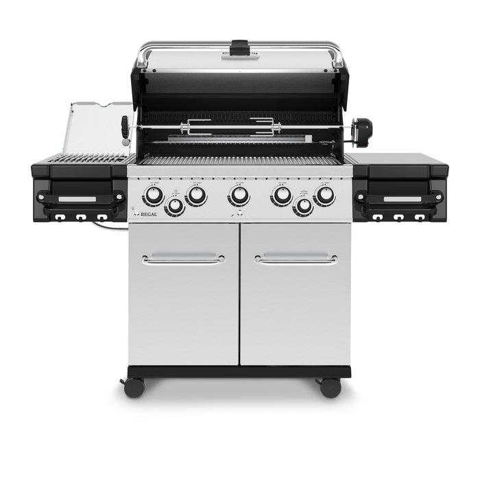 Gril à gaz propane RegalMC S 590 PRO IR de Broil King avec brûleur latéral à infrarouge et brûleur arrière de rôtisserie - 958944
