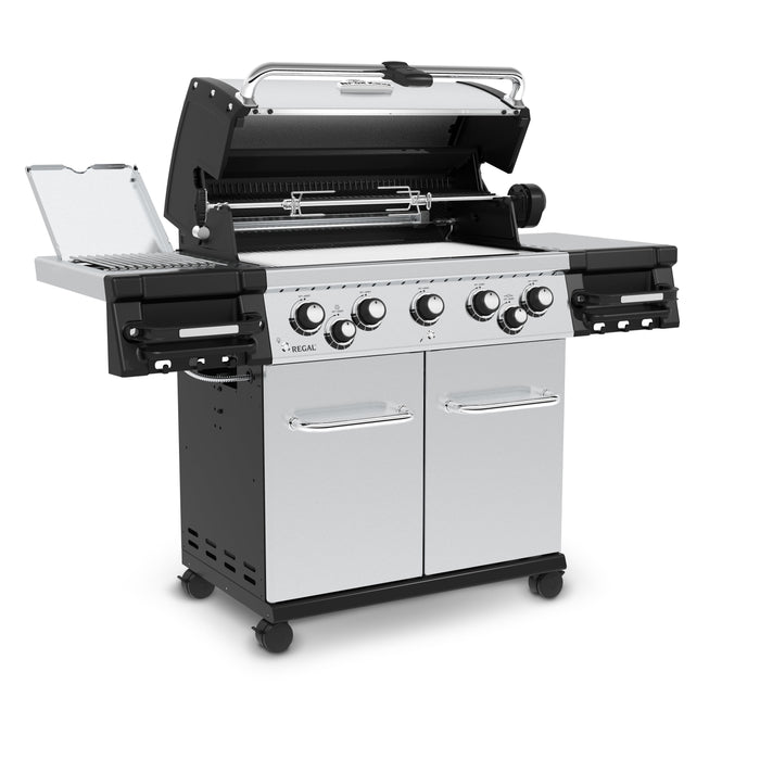 Gril à gaz propane RegalMC S 590 PRO IR de Broil King avec brûleur latéral à infrarouge et brûleur arrière de rôtisserie - 958944