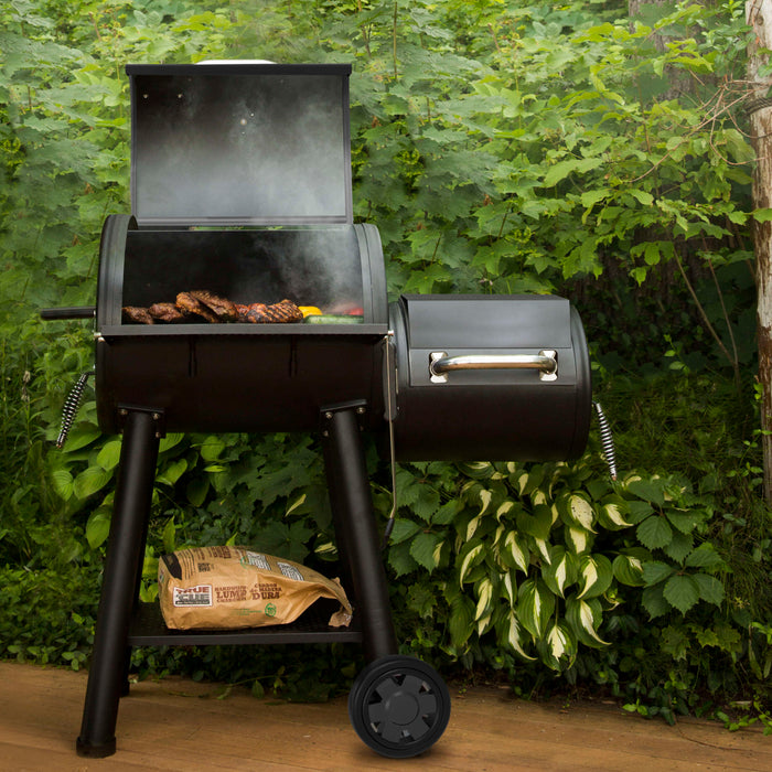 Broil King Regal Charbon Offset 400 Grill charbon et fumoir decale en noir