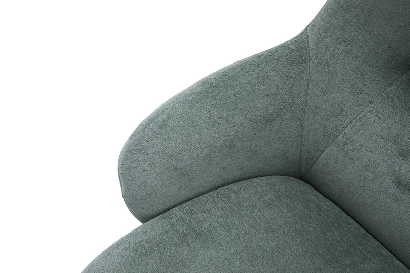 Fauteuil d’appoint inclinable antistress Bliss de 29,1 po en tissu de chenille avec repose-pieds - vert