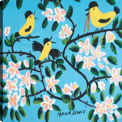 Yellow Birds Canvas Wall Art - 21" x 21" | Œuvre d’art murale « Yellow Birds » sur toile - 21 po x 21 po