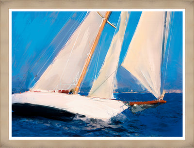 Sailing Framed Matted Glass Art - 26" x 34" | Œuvre d’art en verre mat encadrée « Sailing » - 26 po x 34 po