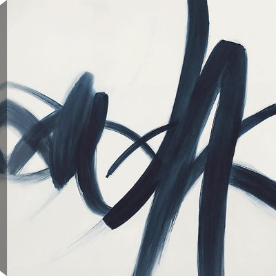 Blue Abstract II Canvas Wall Art – 24" x 24" | Œuvre d’art murale « Blue Abstract II » sur toile - 24 po x 24 po