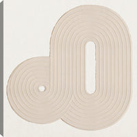 Œuvre d’art murale « Beige Abstract I » sur toile - 24 po x 24 po
