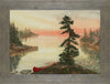 Œuvre d’art en verre mat encadrée « Muskoka » - 26 po x 34 po