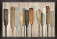 Œuvre d’art en stuc encadrée « Paddles » - 27,25 po x 39,25 po