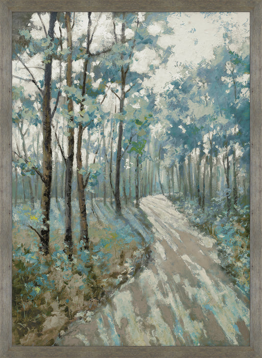 Œuvre d’art en stuc encadrée « Teal Trees » - 22 po x 30 po
