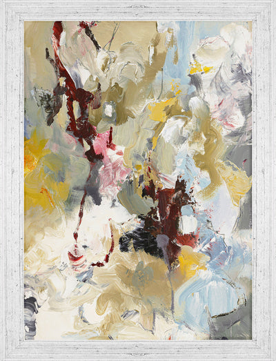 Floral Abstract I Framed Matted Glass Art – 26" x 34" | Œuvre d’art en verre mat encadrée « Floral Abstract I » - 26 po x 34 po