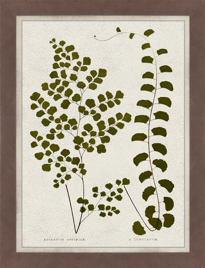 Green Leaves Framed Matted Glass Art – 26" x 34" | Œuvre d’art en verre mat encadrée « Green Leaves » - 26 po x 34 po