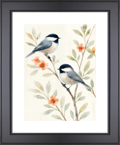 Blue Birds Framed Glass Art - 20" x 24" | Œuvre d’art en verre encadrée « Blue Birds » - 20 po x 24 po
