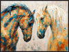 Two Horses Framed Canvas Art - 31" x 41" | Œuvre d’art encadrée « Two Horses » sur toile - 31 po x 41 po