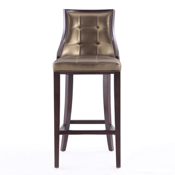Tabouret bar Fifth Avenue de Manhattan Comfort de 45 po en hêtre - bronze et noyer