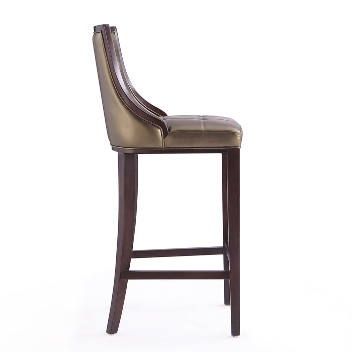 Tabouret bar Fifth Avenue de Manhattan Comfort de 45 po en hêtre - bronze et noyer