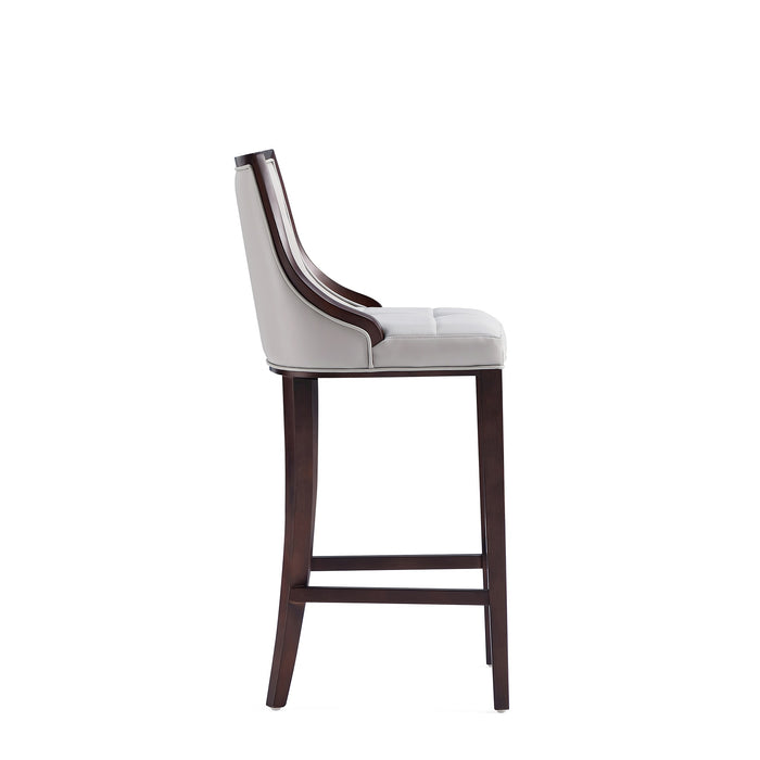 Tabouret bar Fifth Avenue de Manhattan Comfort en similicuir - gris clair