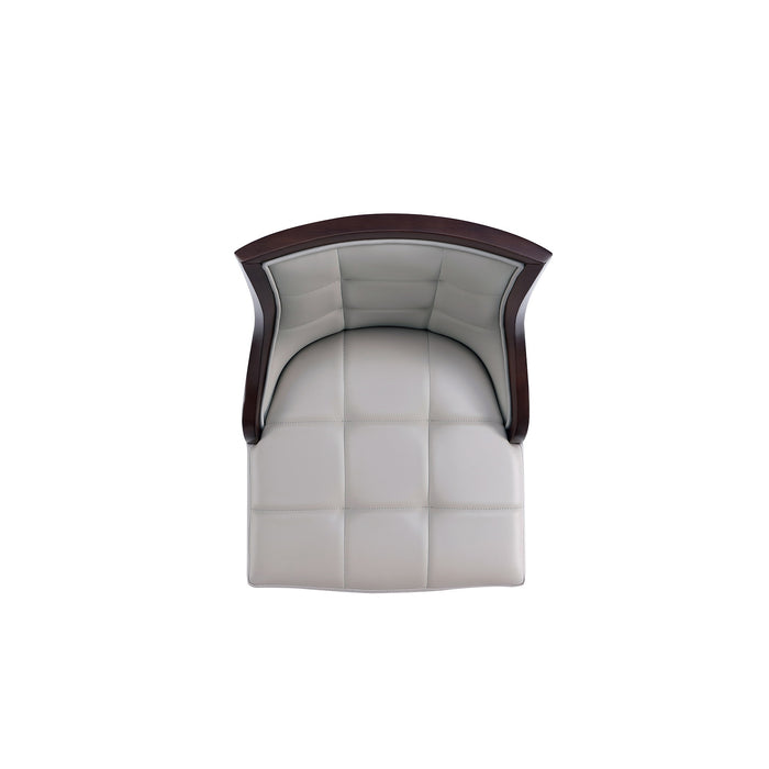 Tabouret bar Fifth Avenue de Manhattan Comfort en similicuir - gris clair